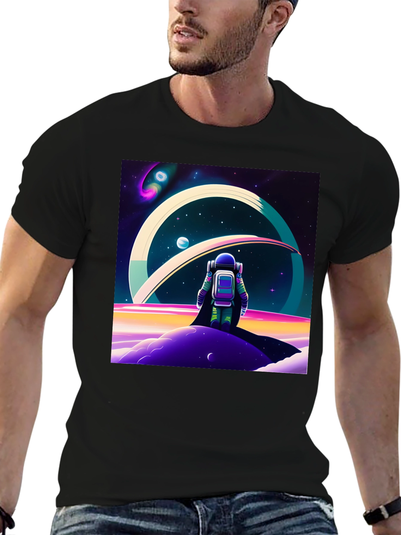 Astronaut Outer Space T-Shirt - Graphic Tee