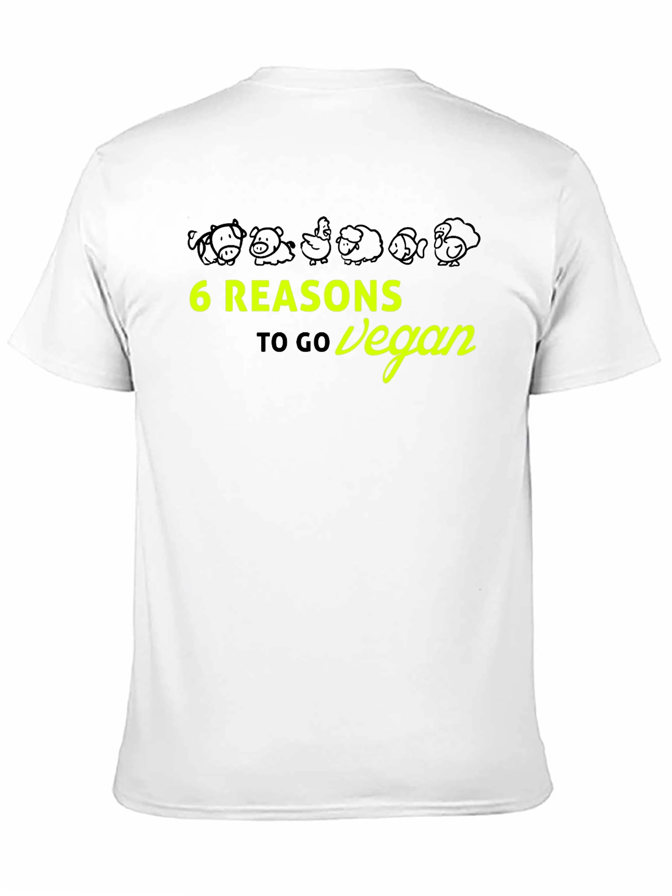 6 Reasons to Go Vegan Graphic Tee