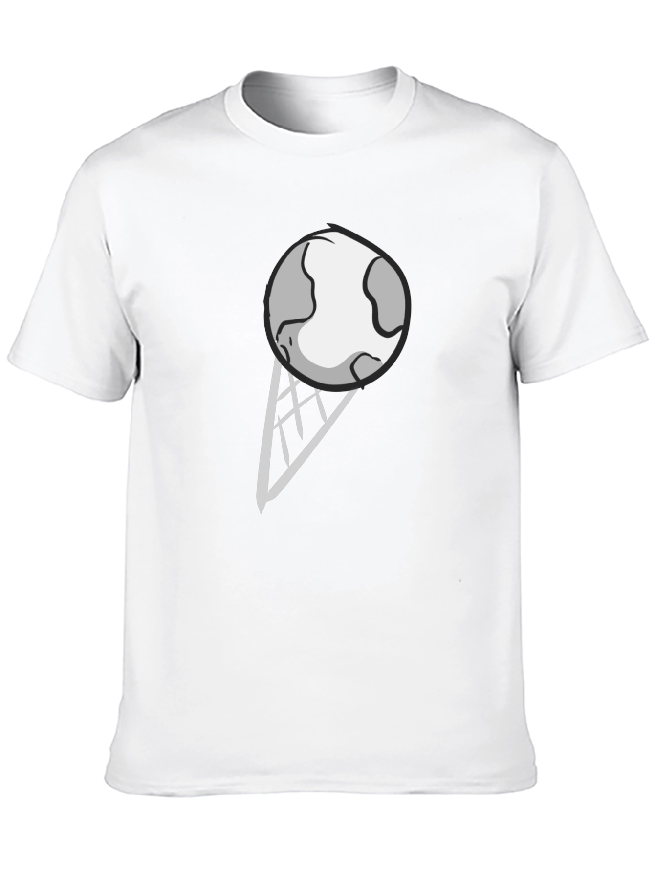 Earth Ice Cream Graphic Tee - Novelty Black T-Shirt