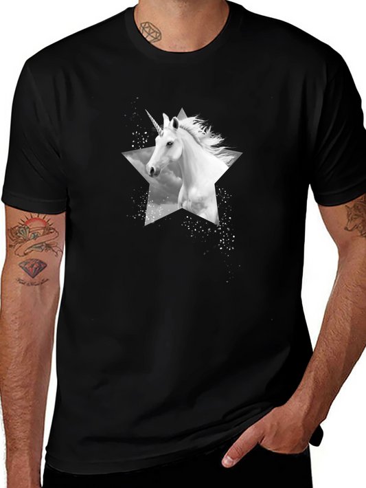 Unicorn Star Graphic Tee - Black
