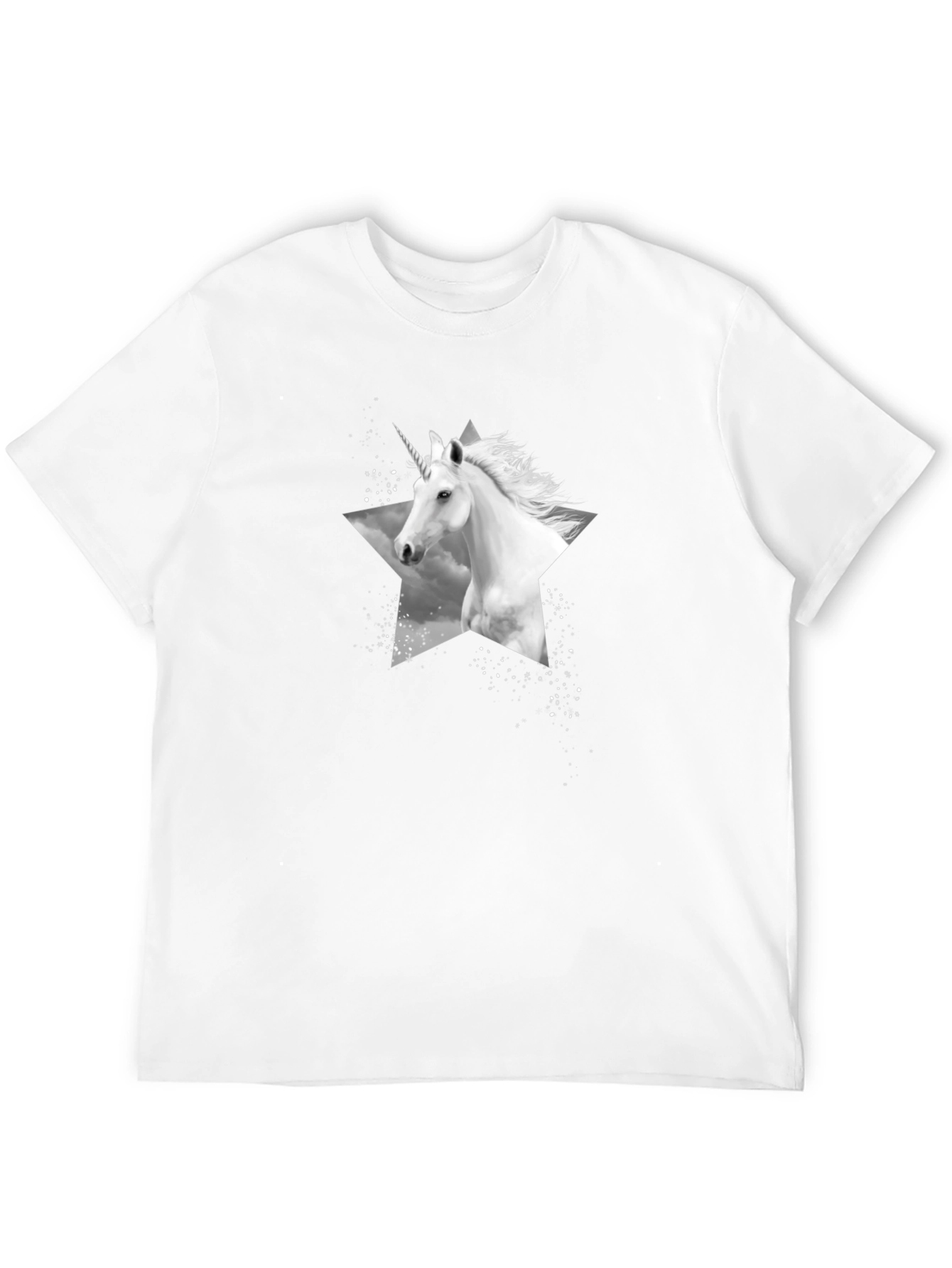 Unicorn Star Graphic Tee - Black