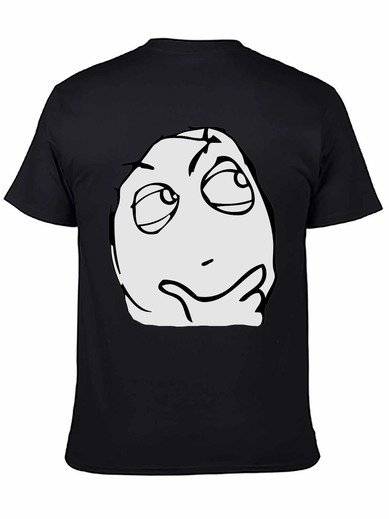 Thinking Meme Graphic T-Shirt - Black