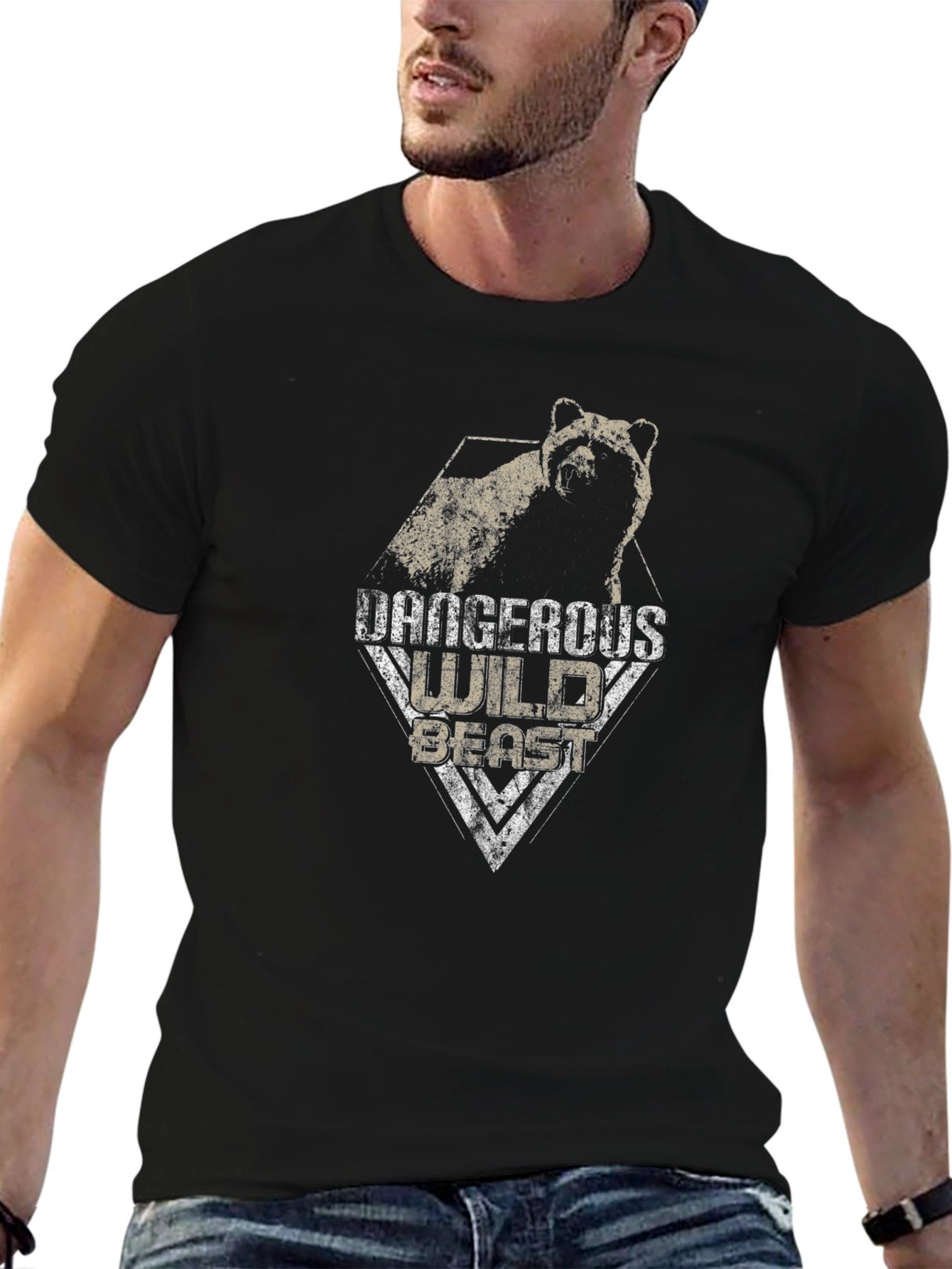 Dangerous Wild Beast Graphic Tee - Black