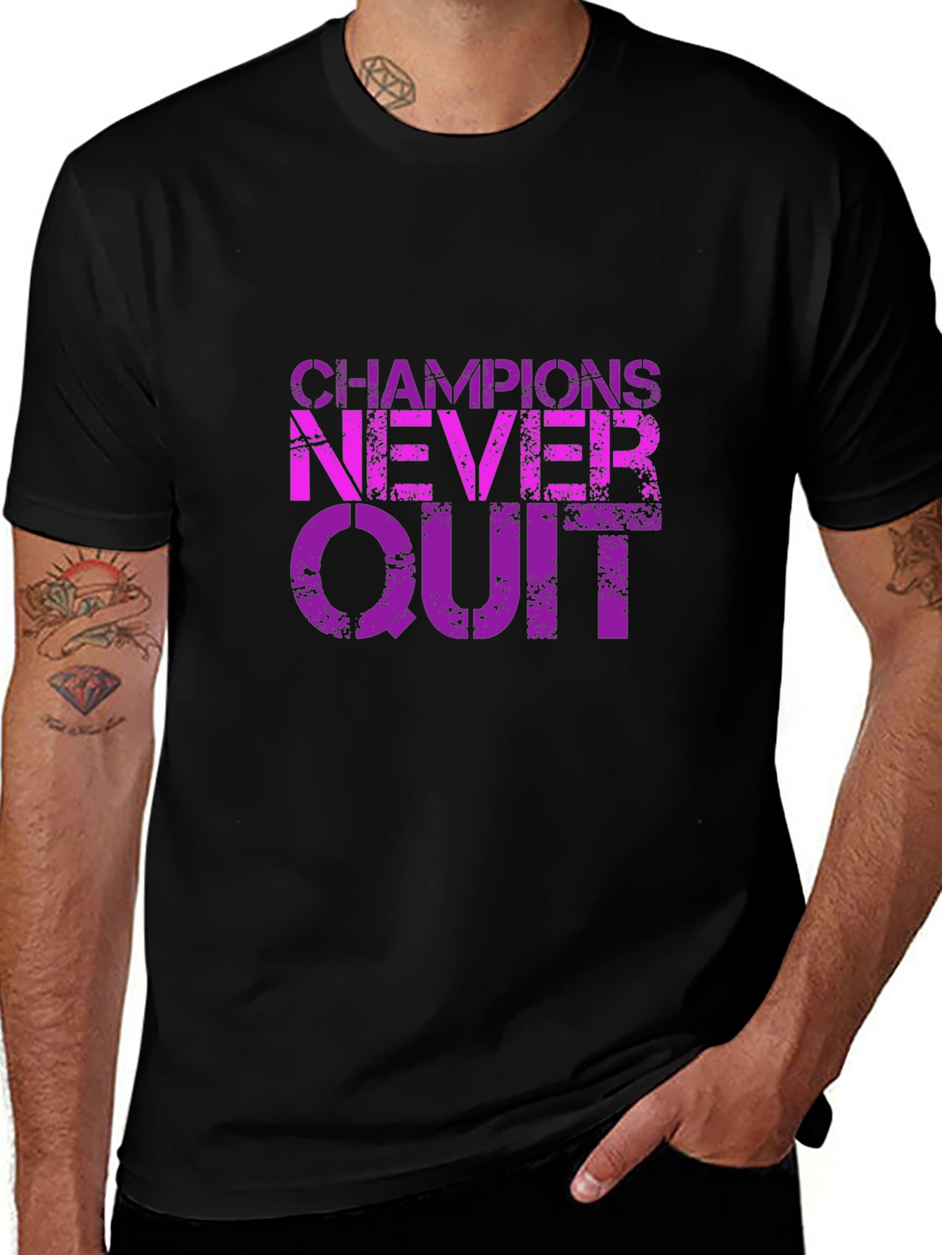 Champions Never Quit Graphic T-Shirt