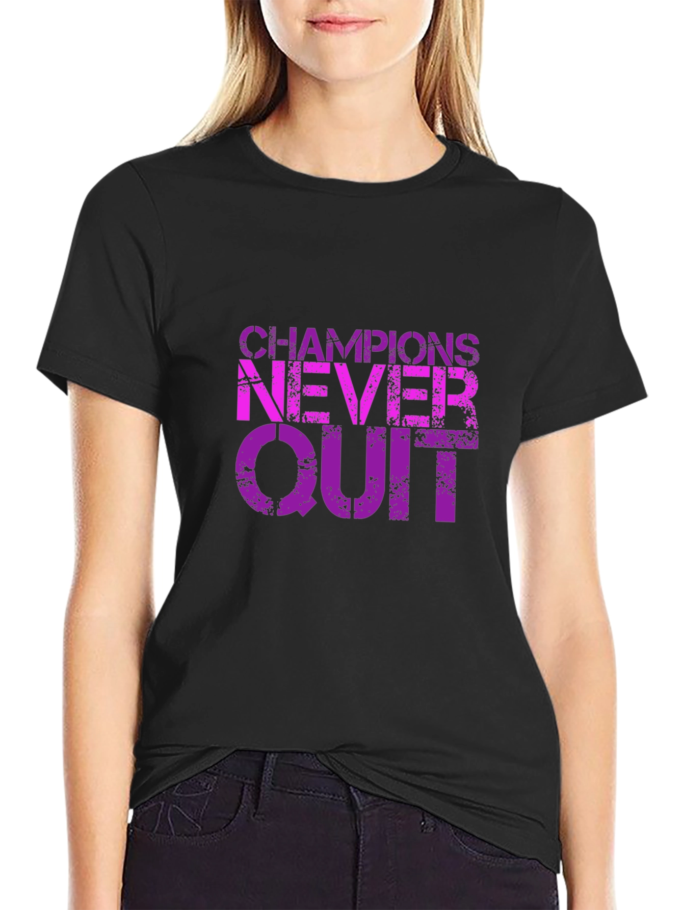 Champions Never Quit Graphic T-Shirt