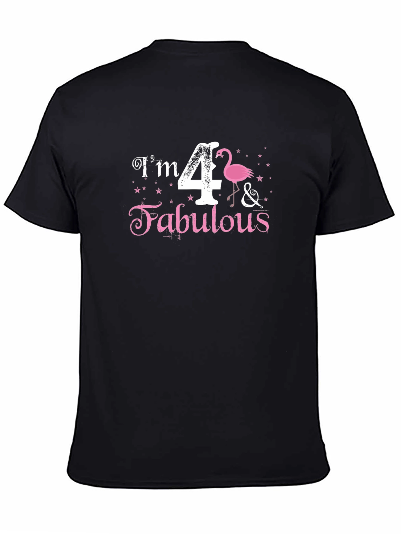 Im 4 & Fabulous Flamingo Black T-Shirt