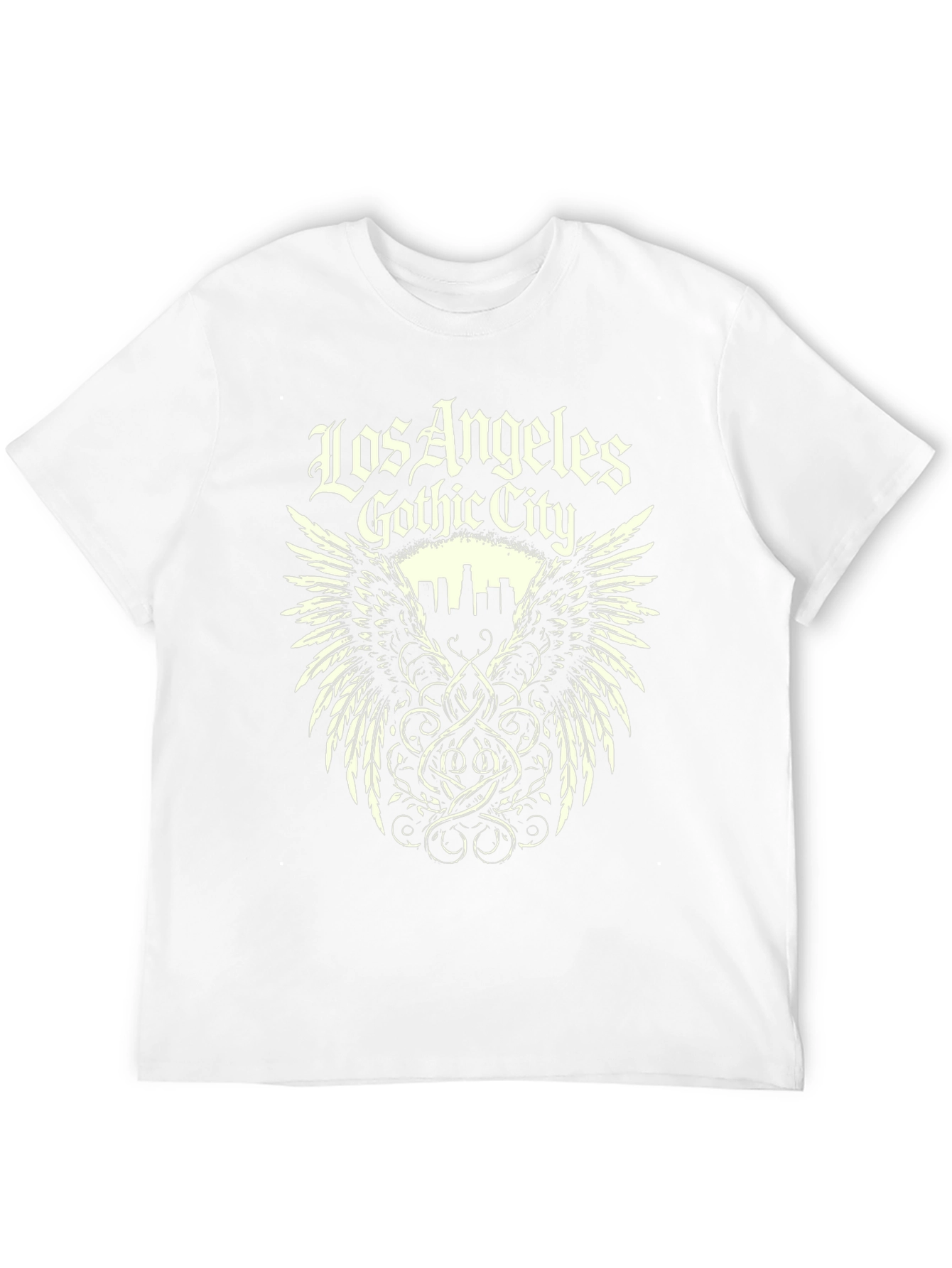 Los Angeles Gothic City Graphic Tee - Black