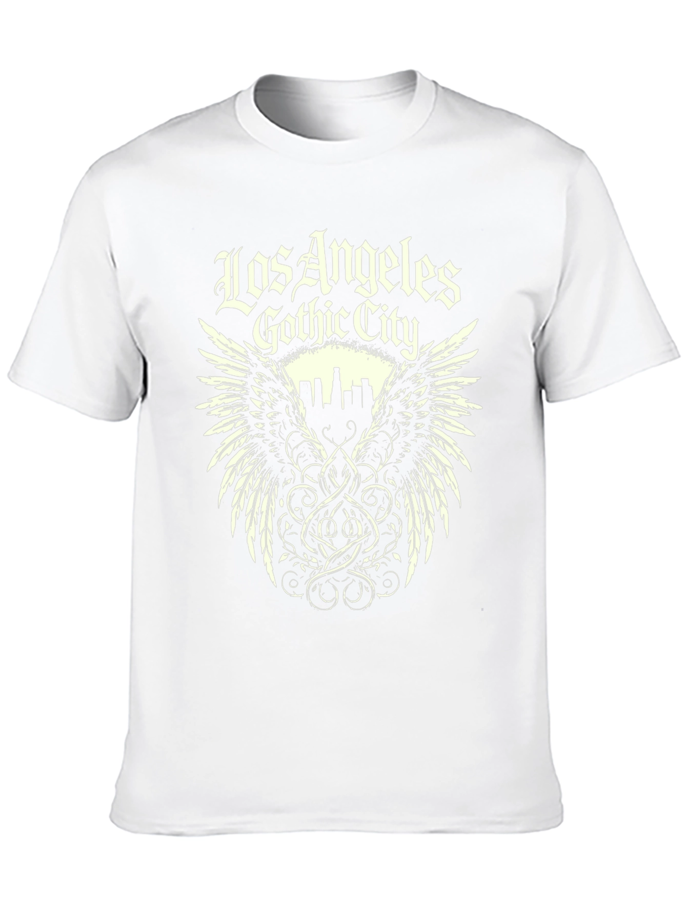 Los Angeles Gothic City Graphic Tee - Black