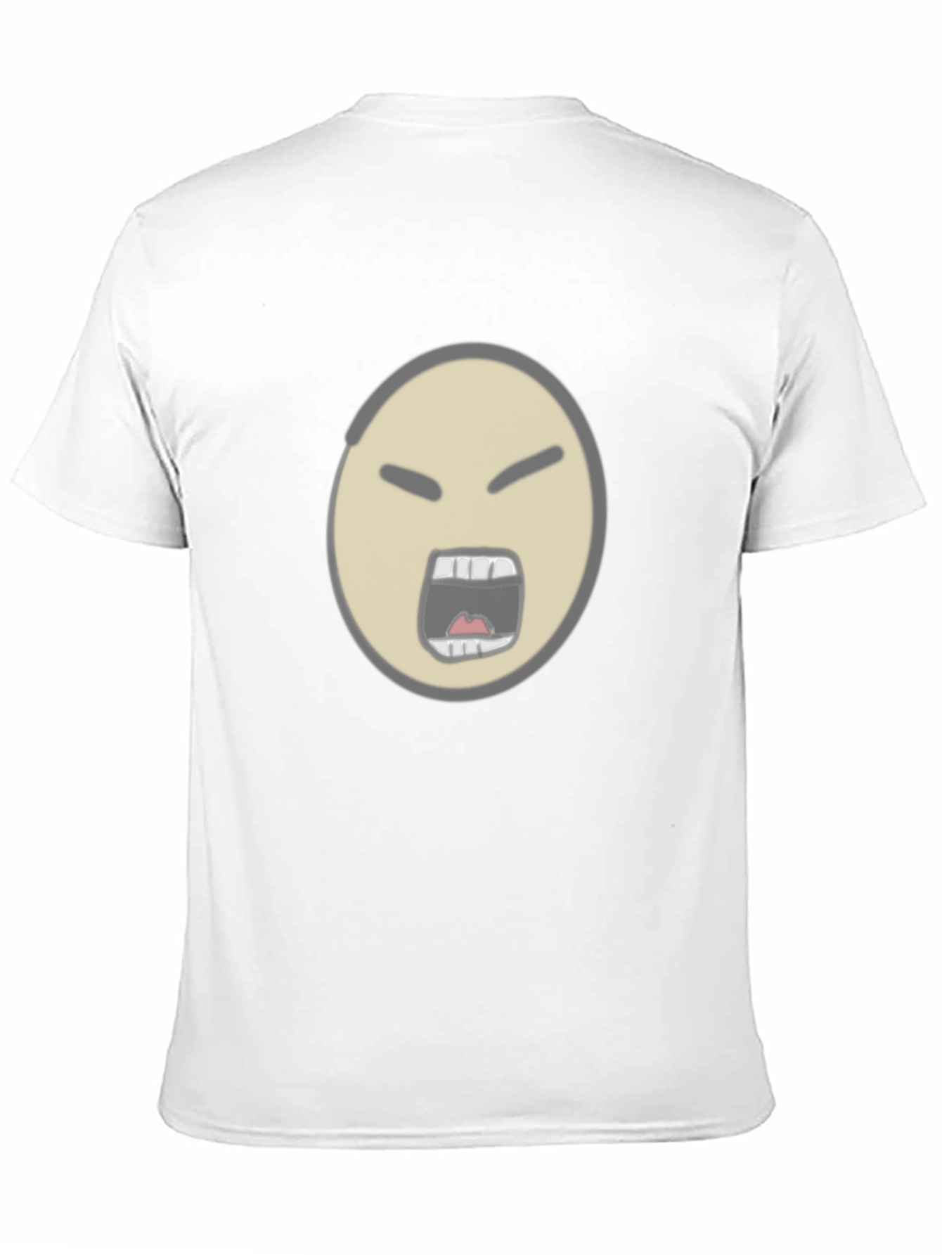 Angry Face Emoji Graphic Black T-Shirt