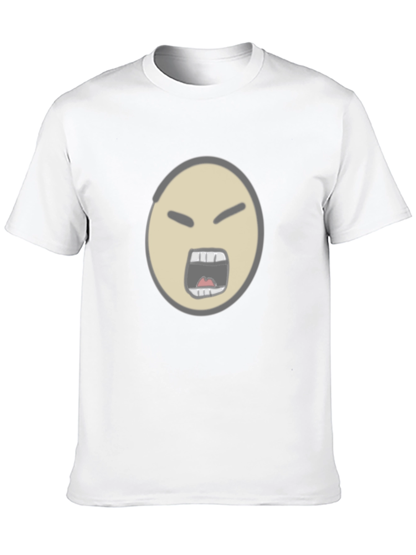 Angry Face Emoji Graphic Black T-Shirt