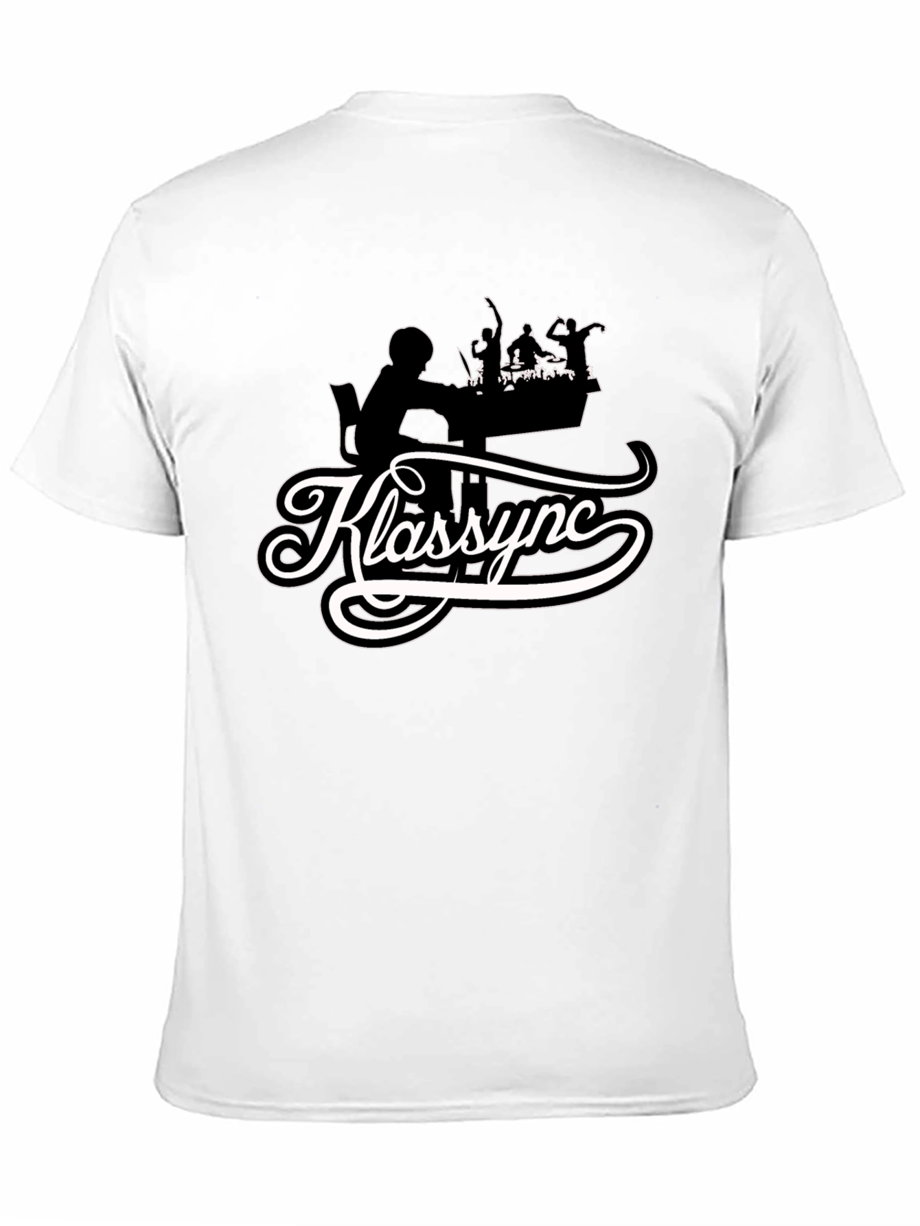 Klassync Black Graphic T-Shirt - DJ & Crowd Design
