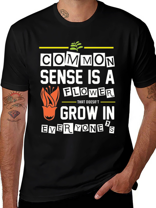 Common Sense Flower Graphic T-Shirt