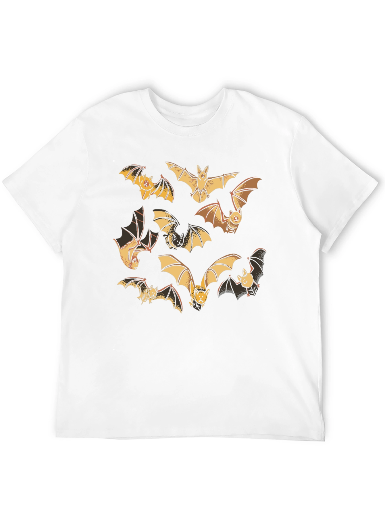 Cartoon Bats Graphic Print Crew Neck T-Shirt