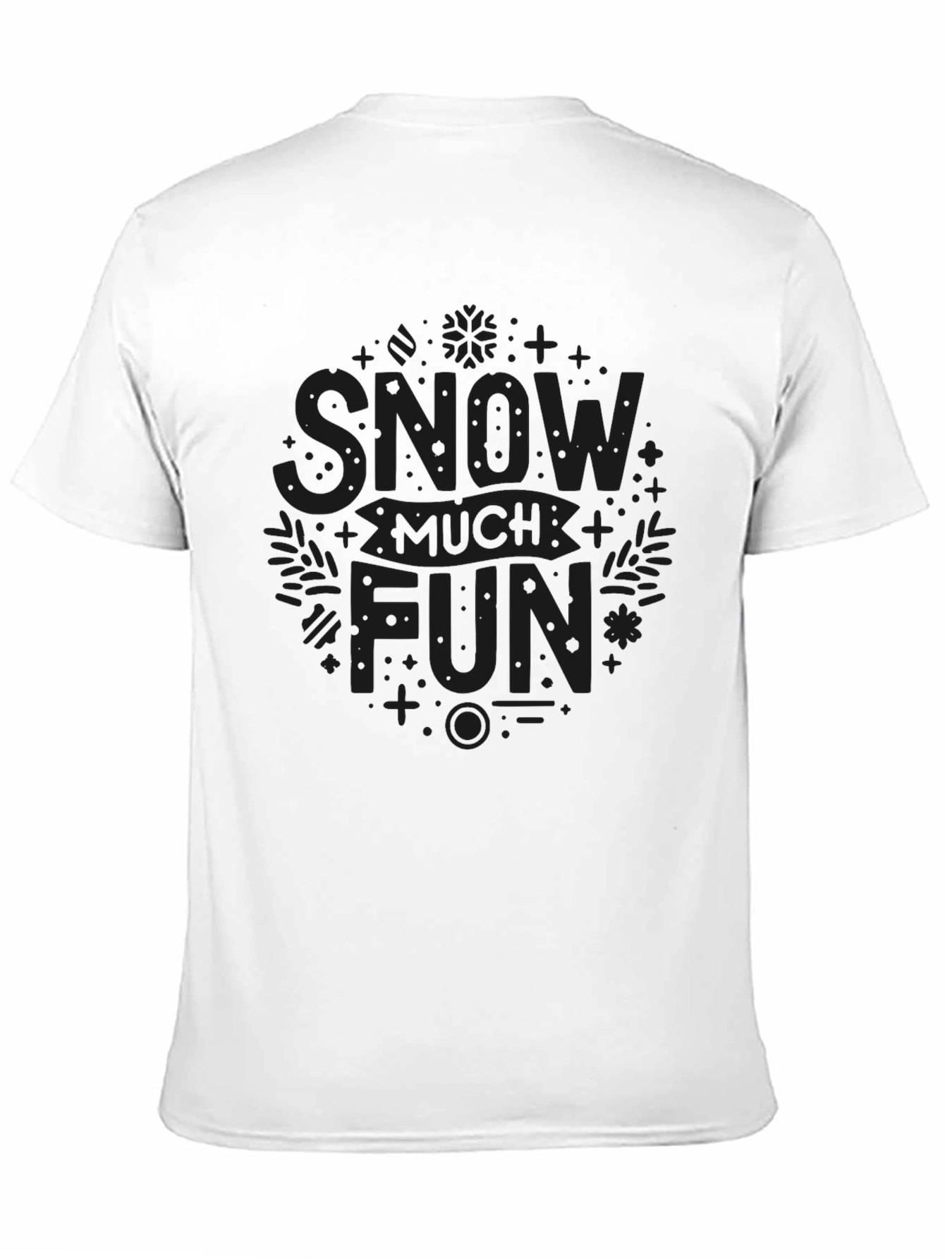 Snow Much Fun Black Graphic Tee
