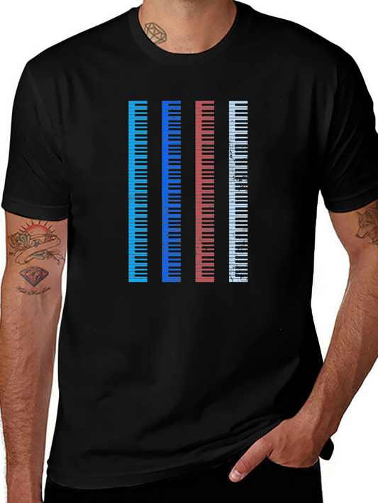 Colorful Piano Keys Graphic Tee
