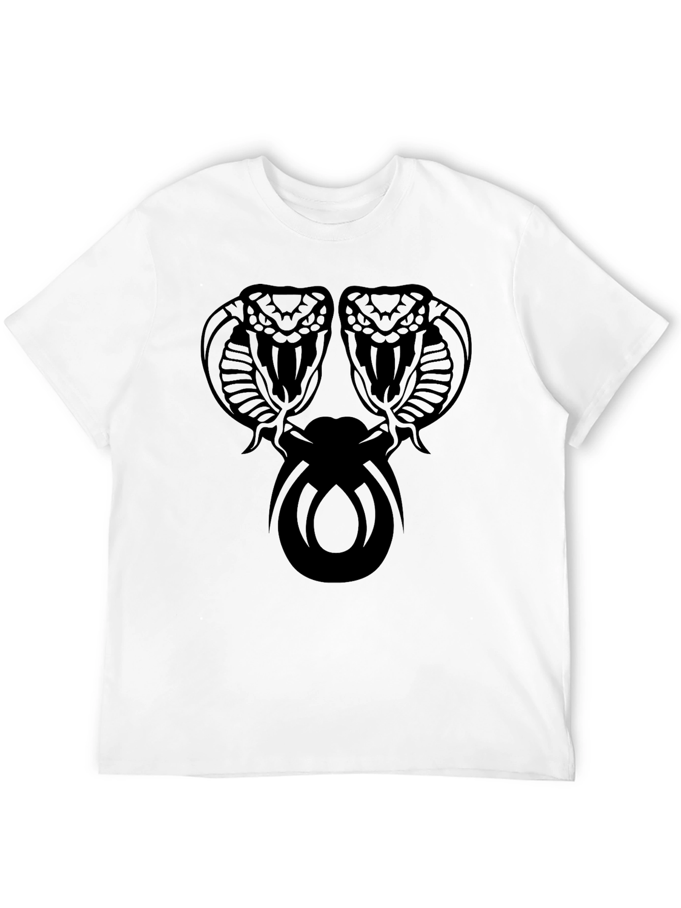 Mens Black Cobra Graphic T-Shirt