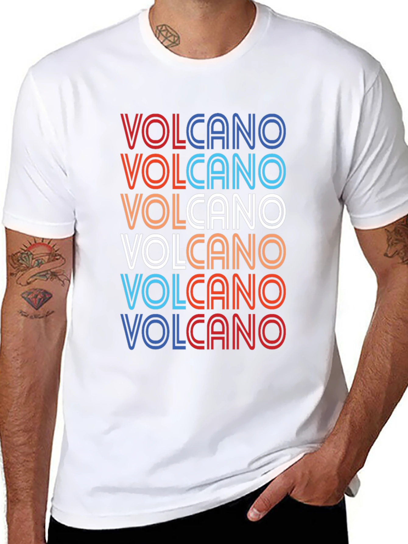 Retro Volcano T-Shirt - Classic Graphic Tee
