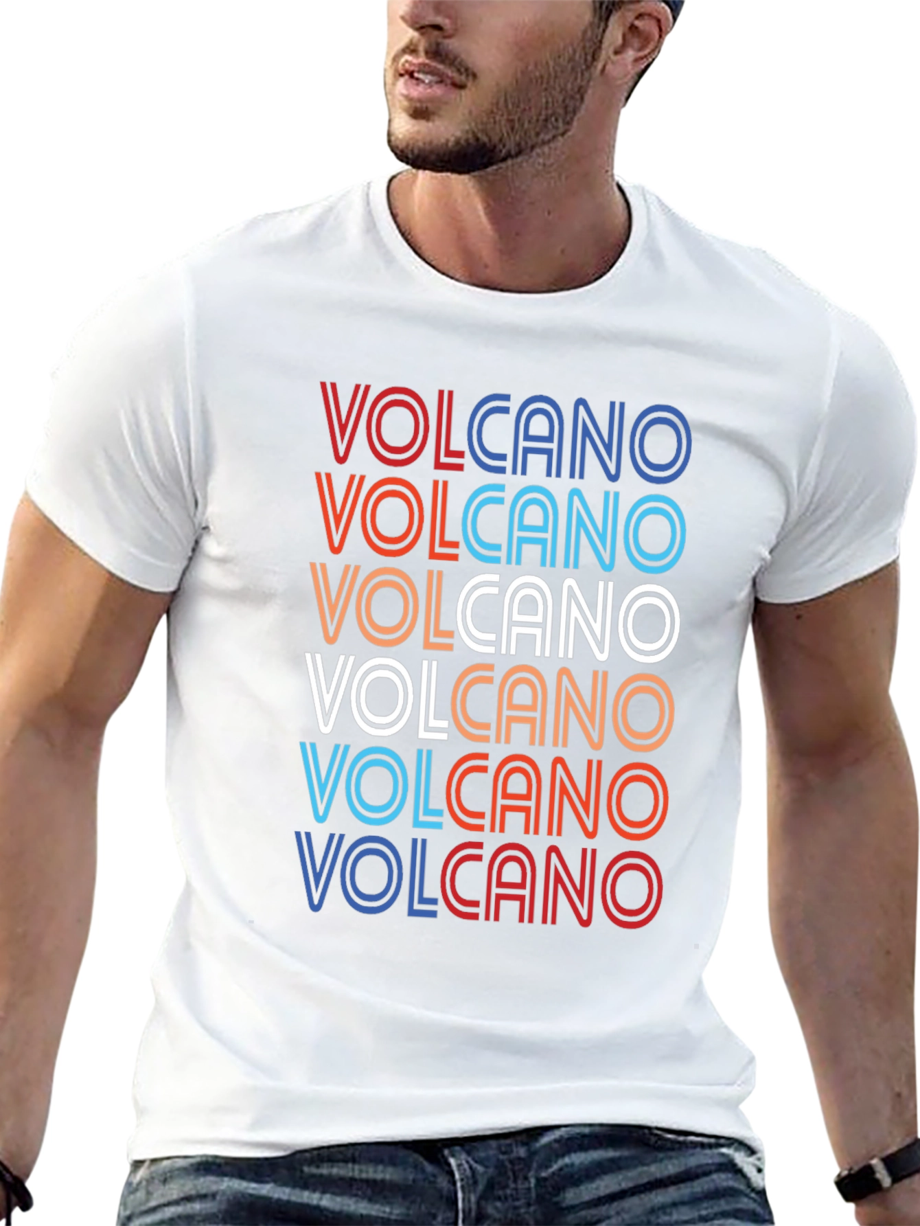Retro Volcano T-Shirt - Classic Graphic Tee