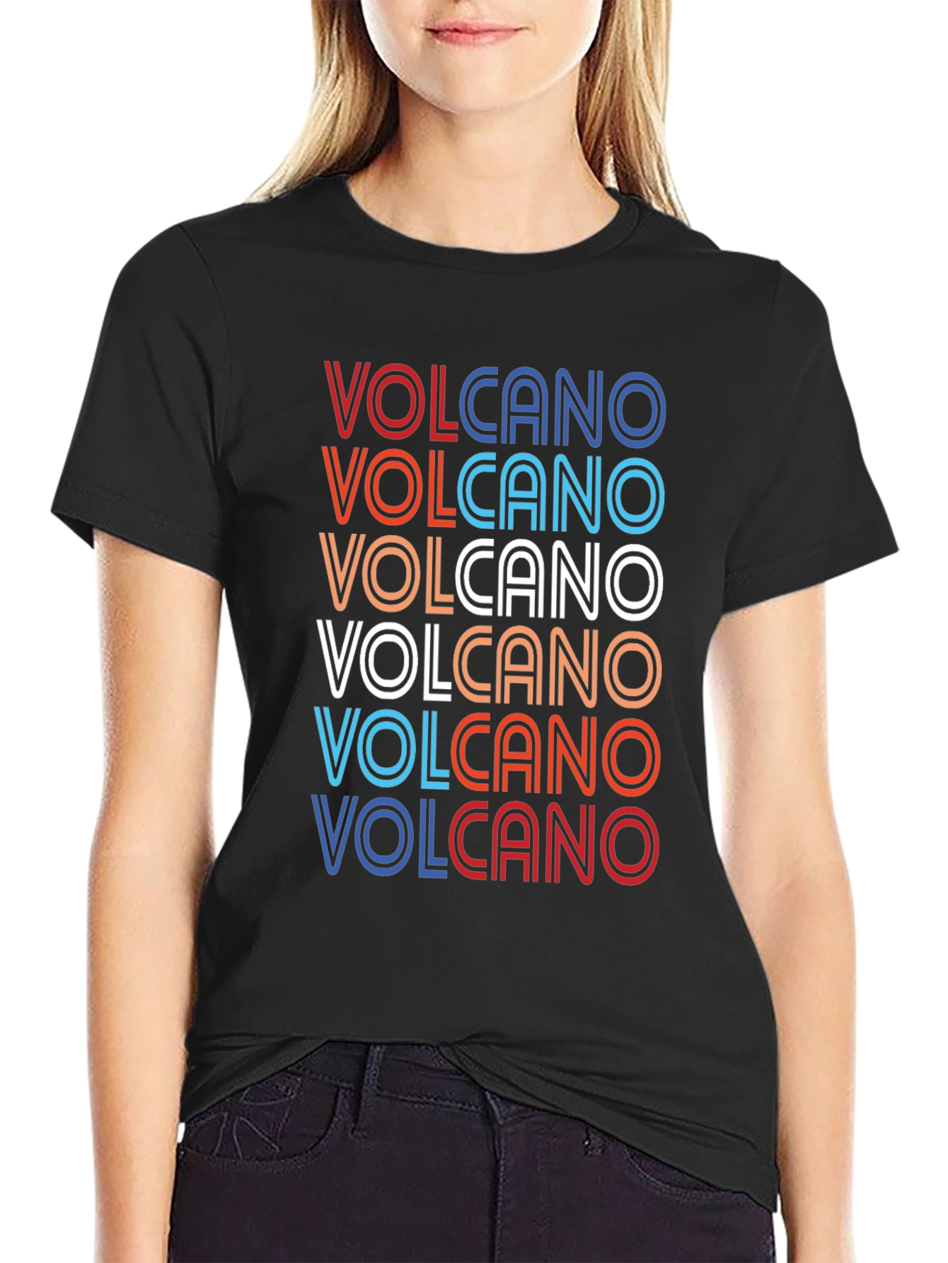 Retro Volcano T-Shirt - Classic Graphic Tee