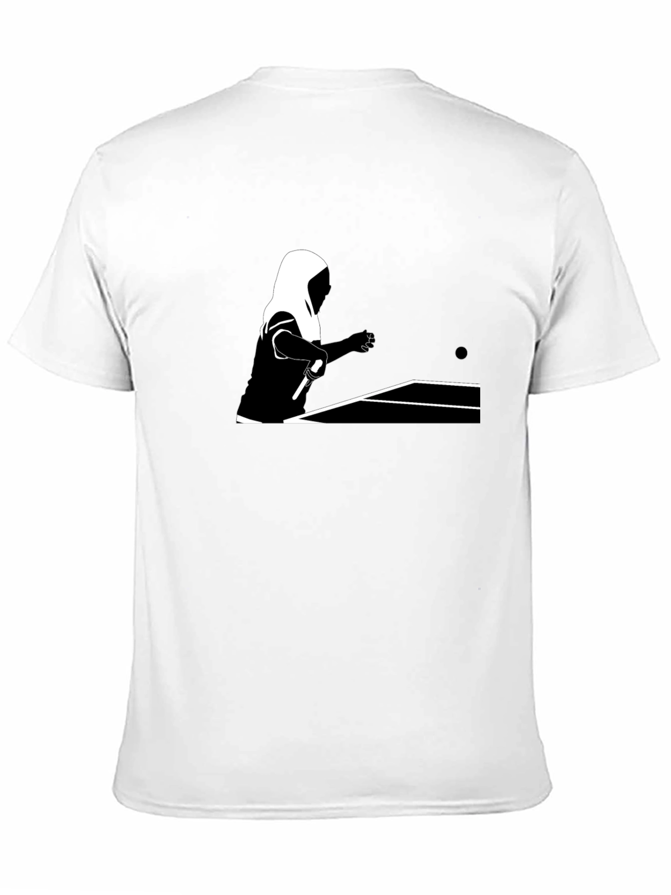 Table Tennis Graphic Tee - Black Cotton Shirt