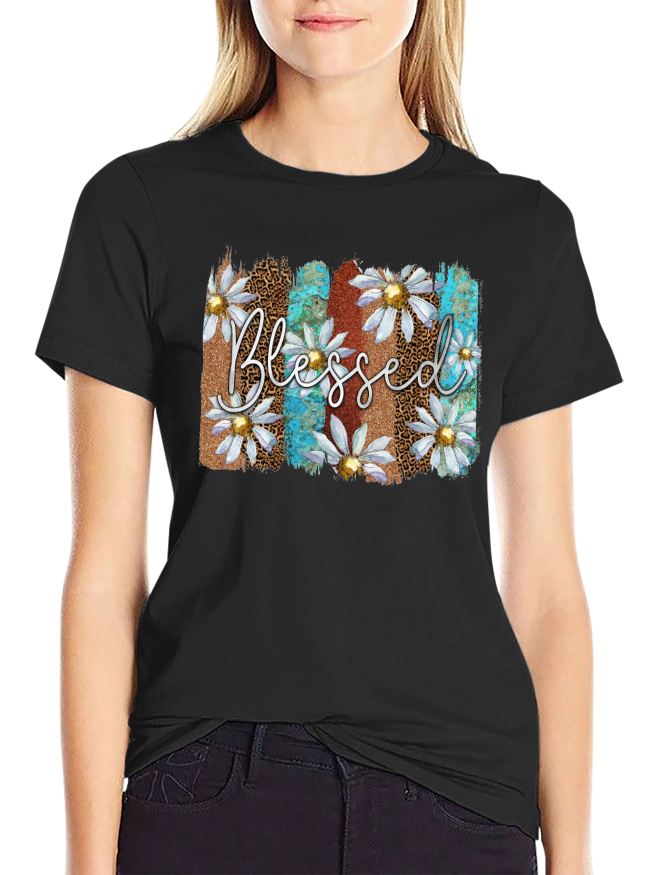 Blessed Floral Graphic T-Shirt