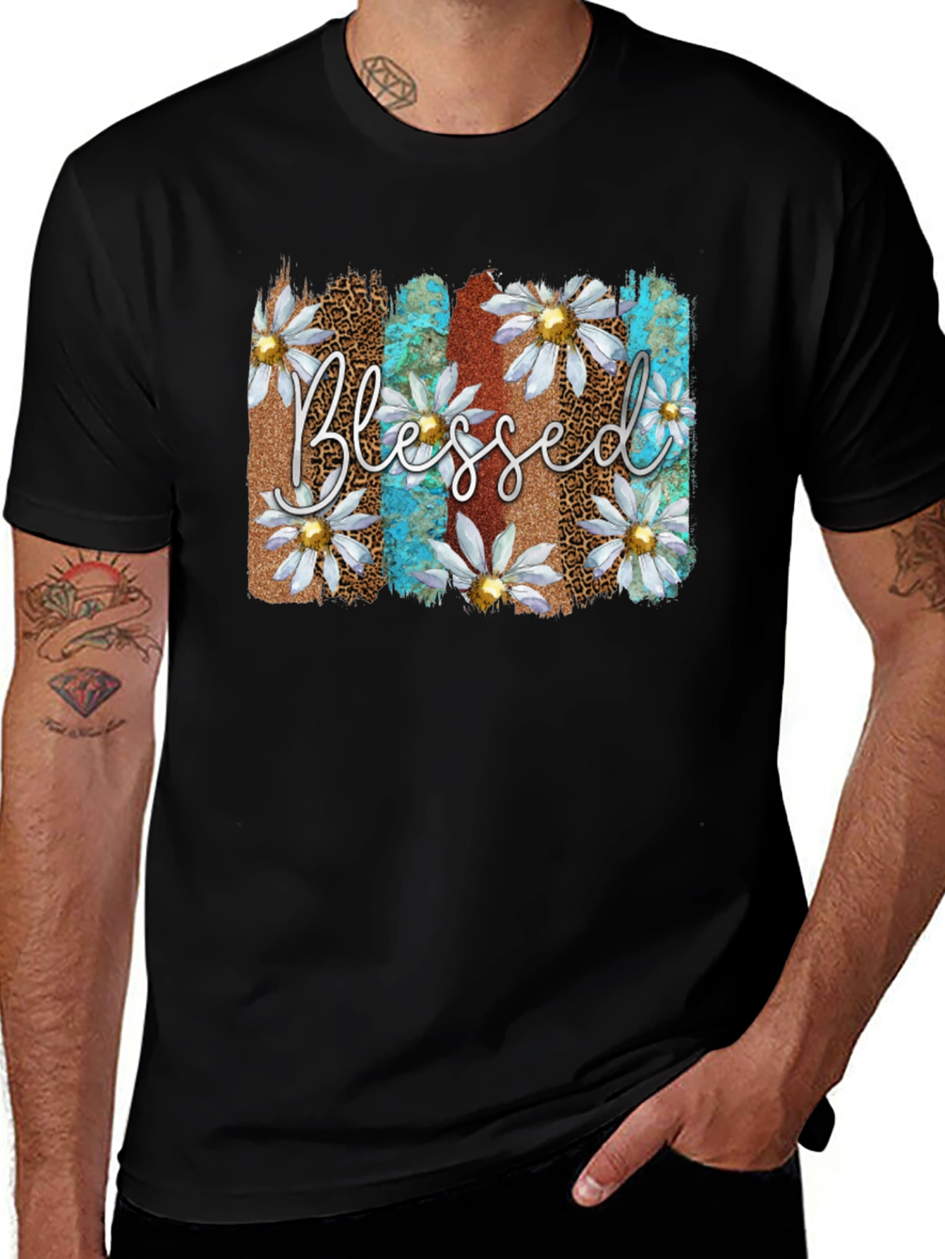 Blessed Floral Graphic T-Shirt
