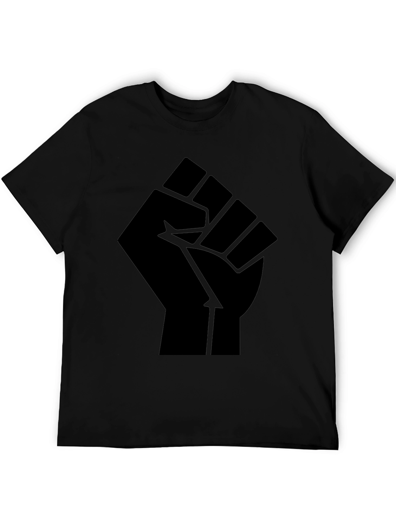 Black Power Fist Graphic T-Shirt - Mens Activism Tee