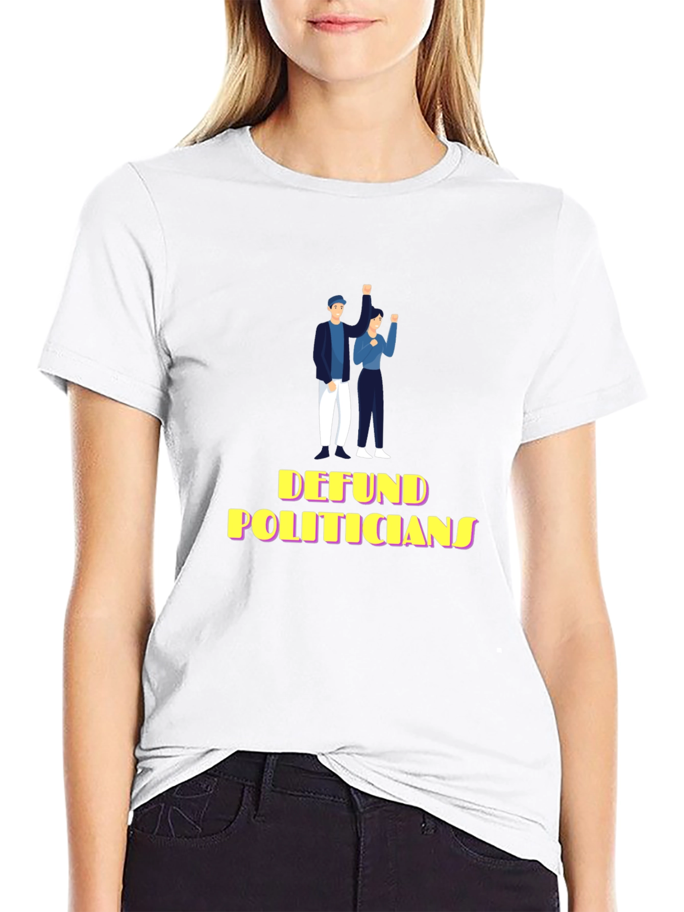 Defund Politicians Graphic T-Shirt