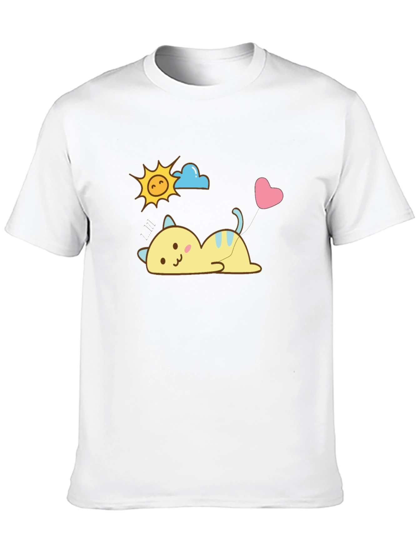 Cute Cartoon Cat T-Shirt - Kawaii Style