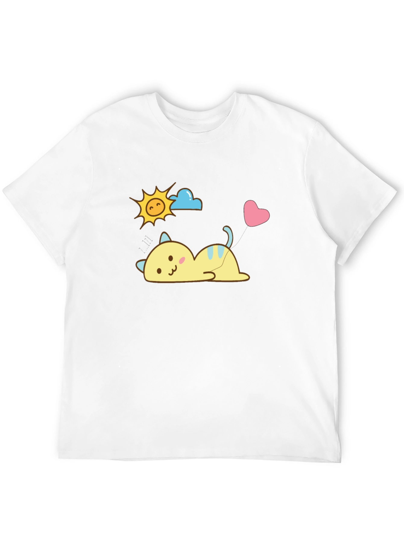 Cute Cartoon Cat T-Shirt - Kawaii Style