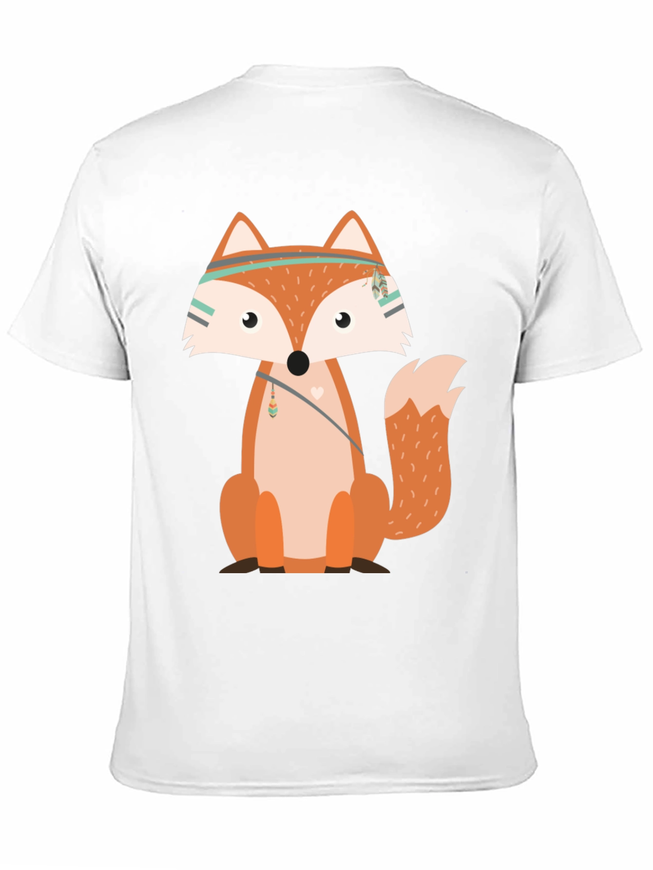 Fox Graphic Print T-Shirt Black Casual Tee