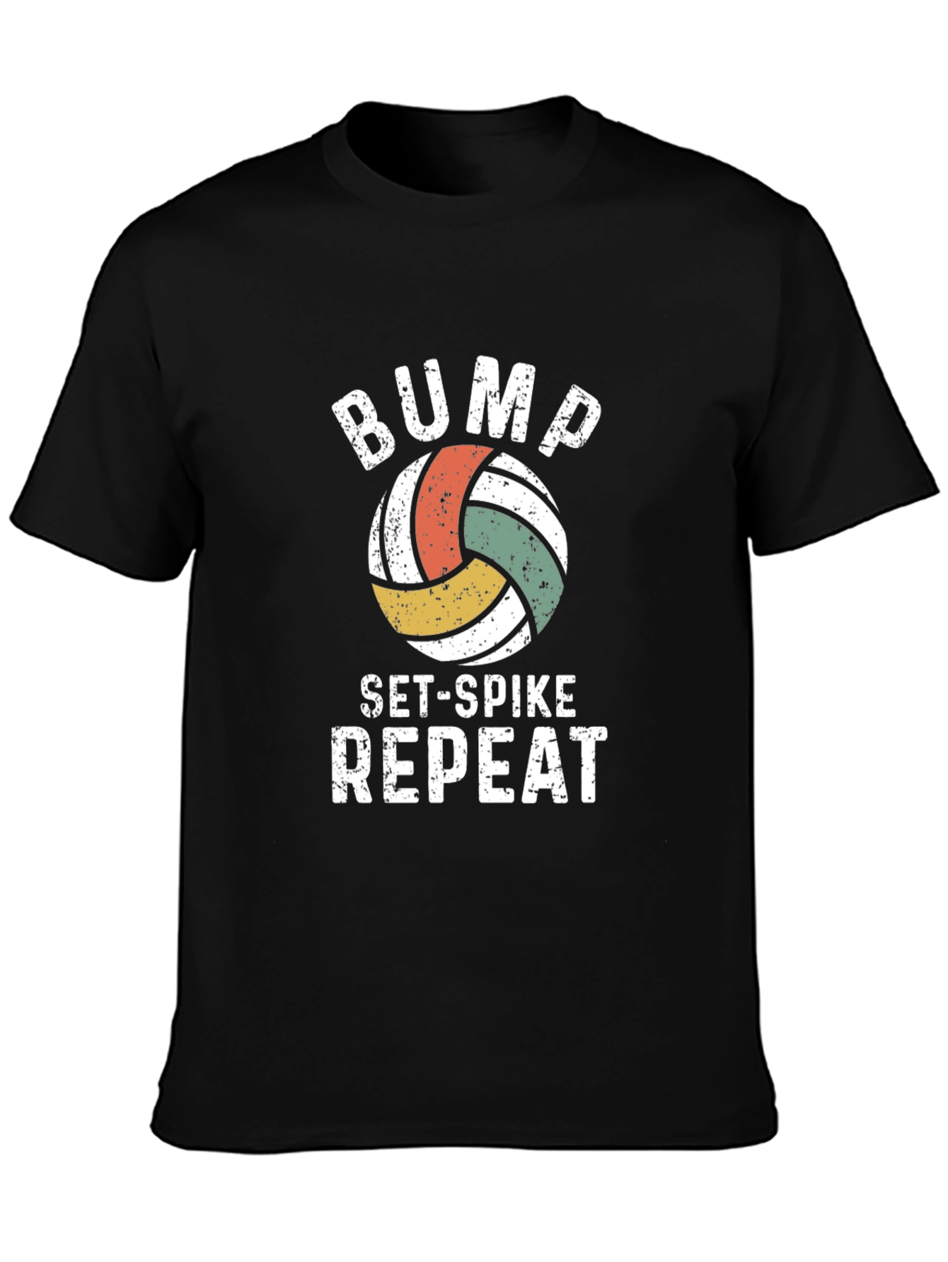 Bump Set Spike Repeat Volleyball Graphic Tee