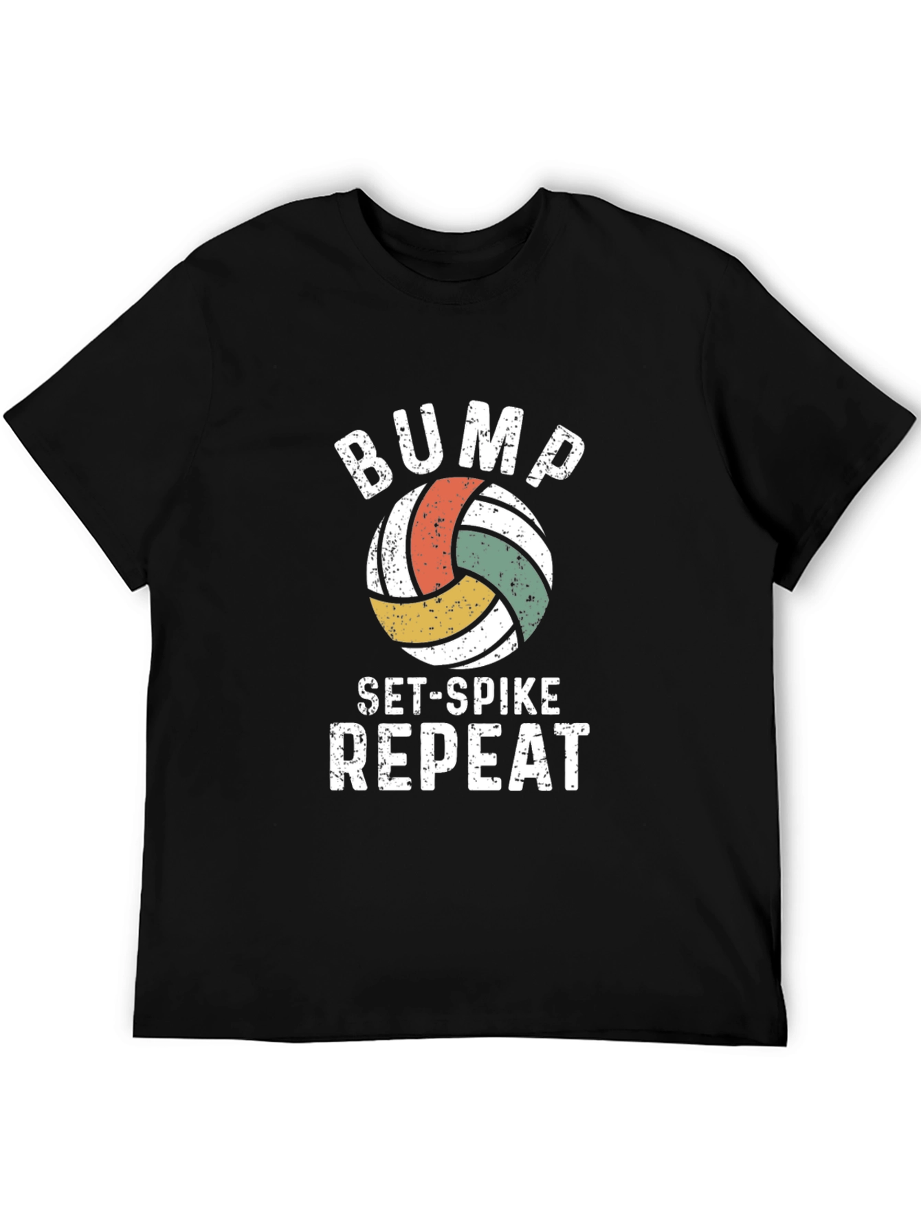 Bump Set Spike Repeat Volleyball Graphic Tee