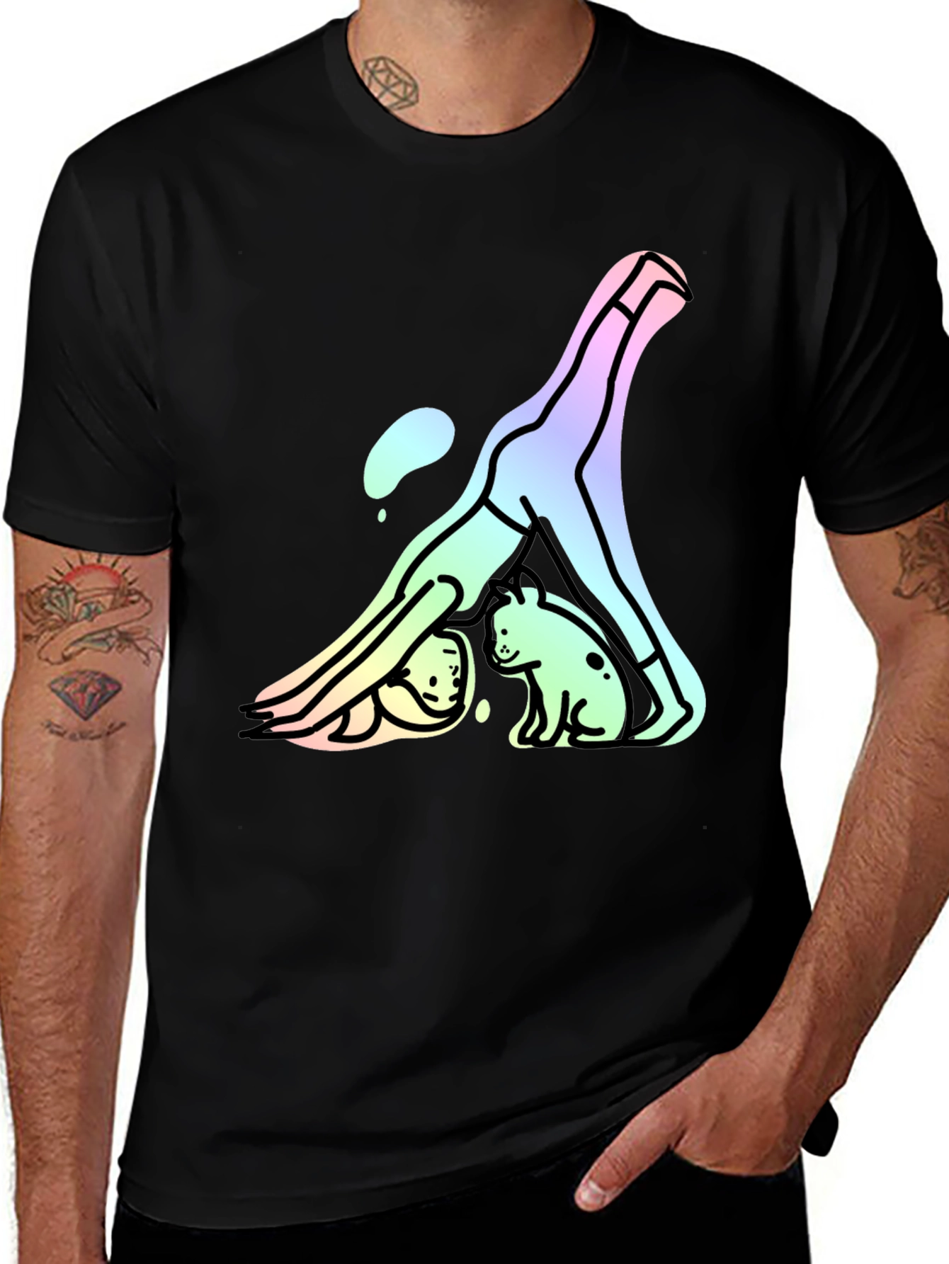 Yoga Dog T-Shirt - Downward Dog Cute Graphic Tee