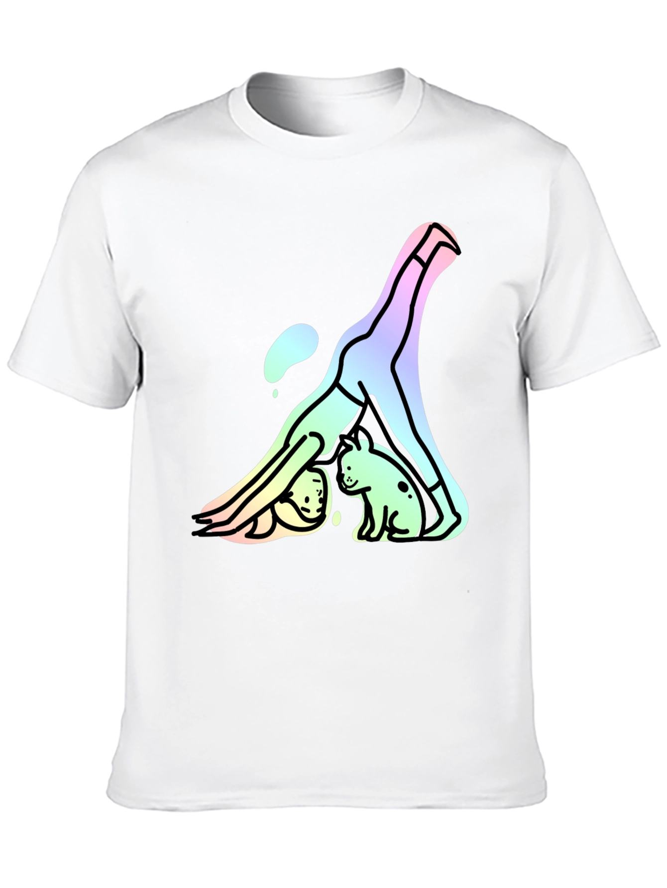Yoga Dog T-Shirt - Downward Dog Cute Graphic Tee
