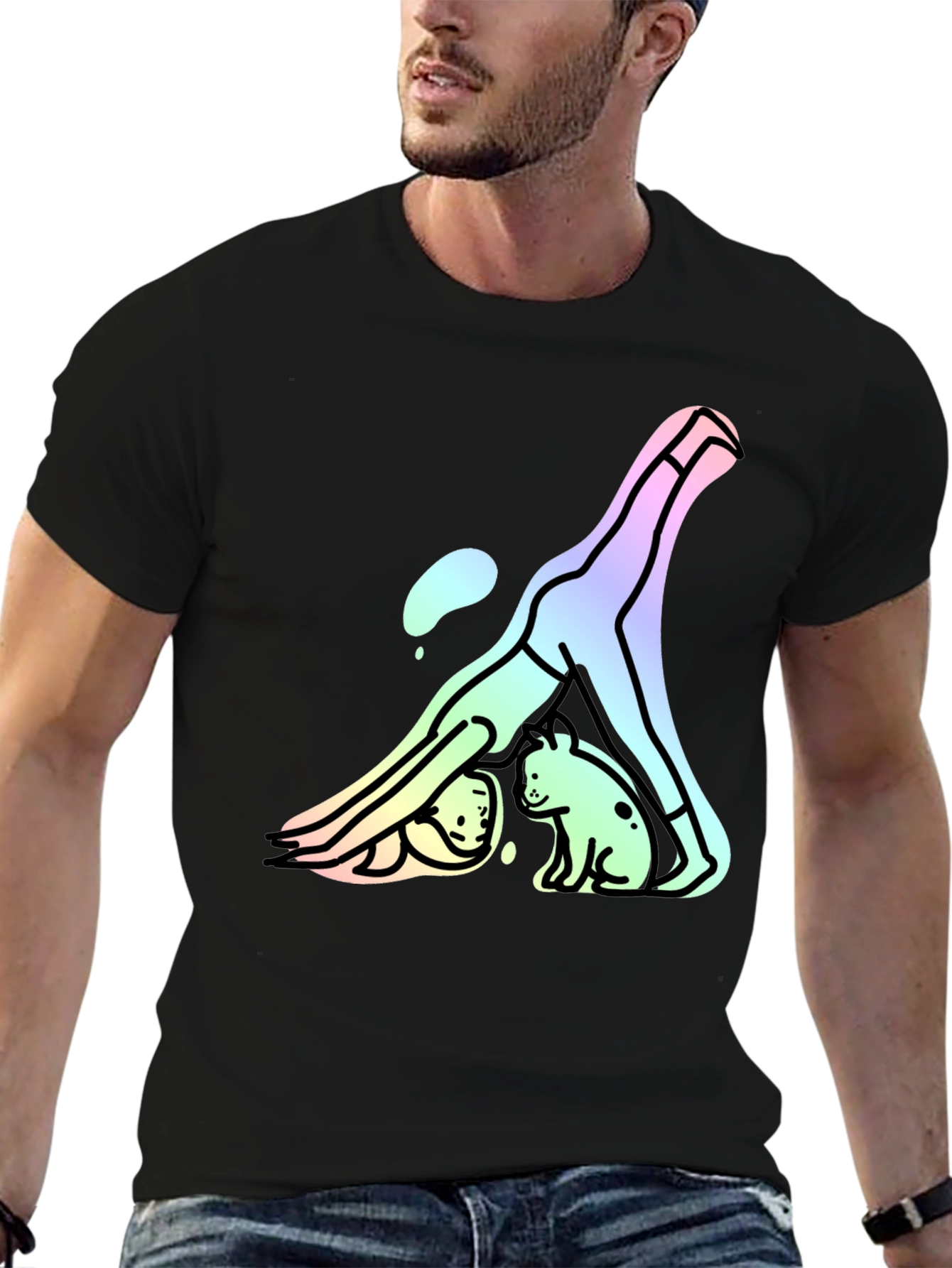 Yoga Dog T-Shirt - Downward Dog Cute Graphic Tee