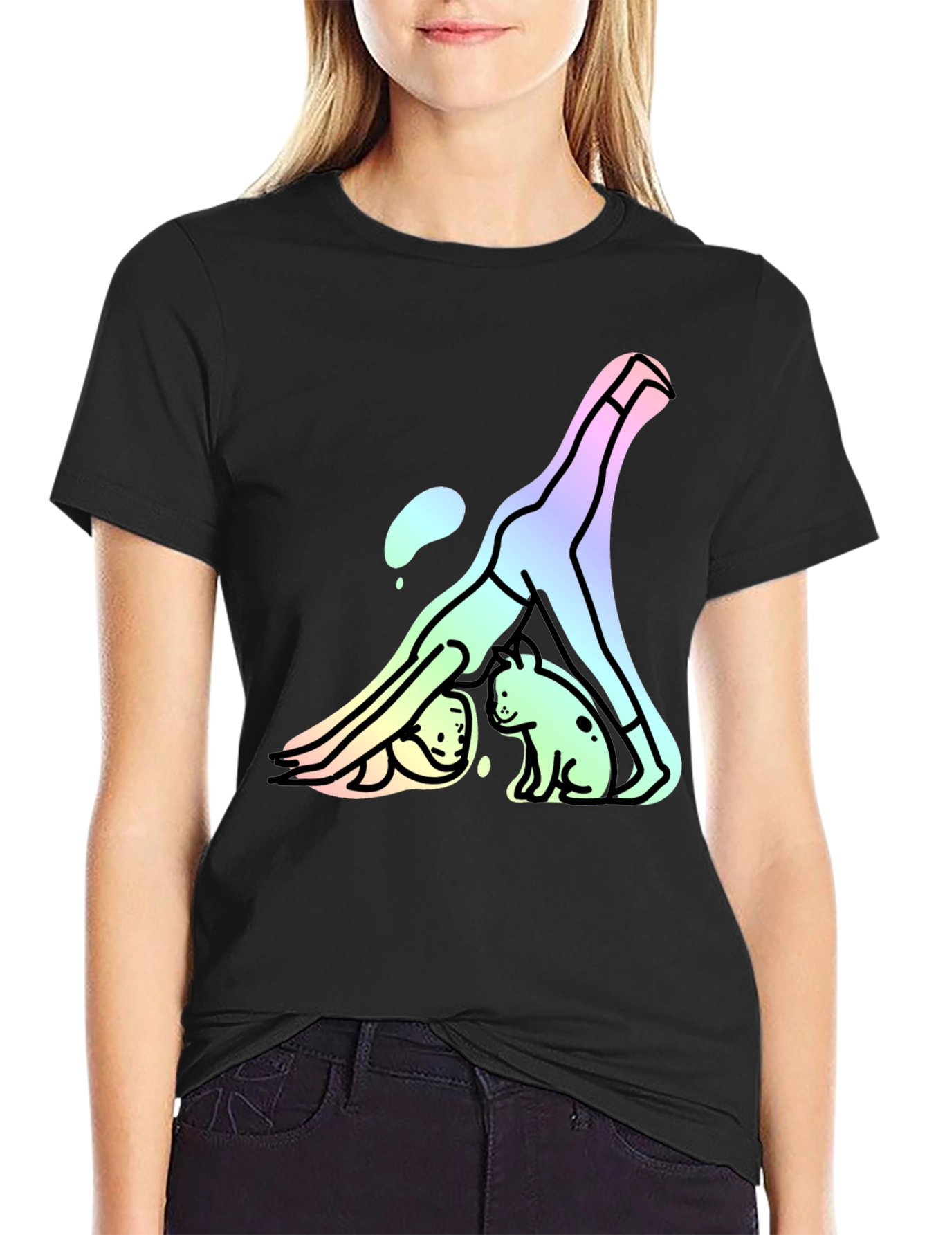 Yoga Dog T-Shirt - Downward Dog Cute Graphic Tee
