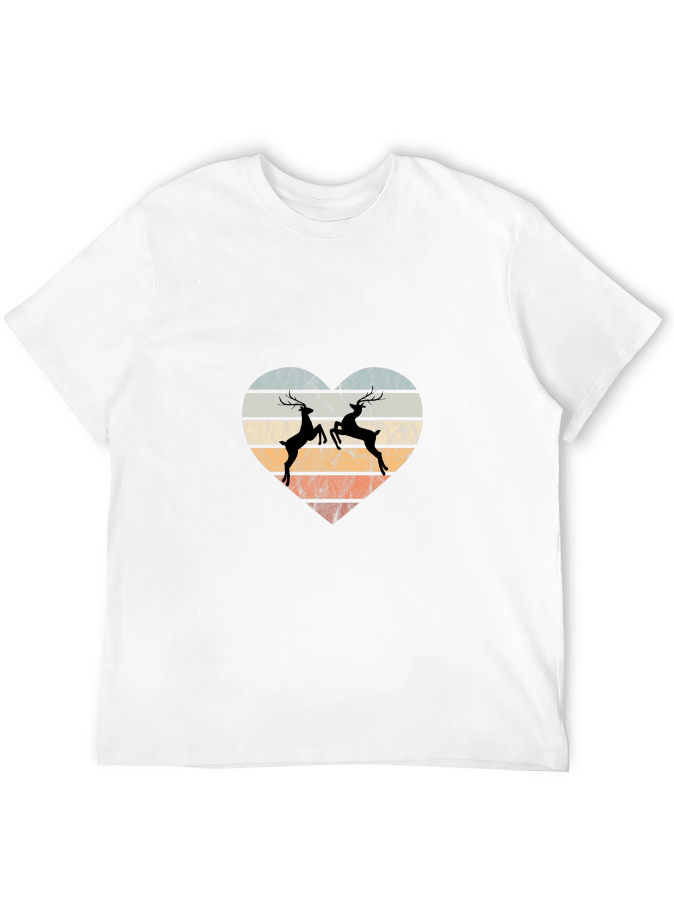 Deer Heart Graphic Tee - Retro Style