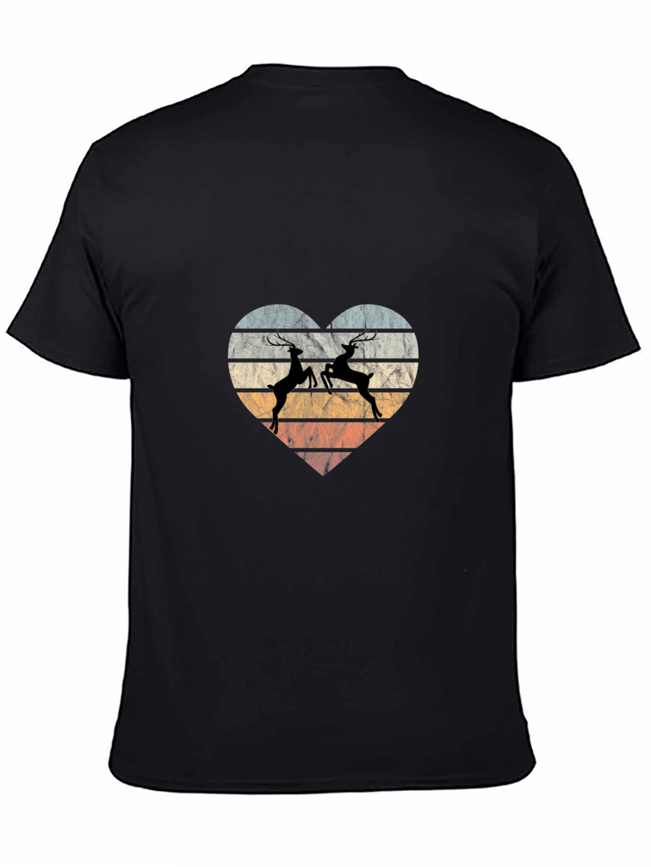 Deer Heart Graphic Tee - Retro Style