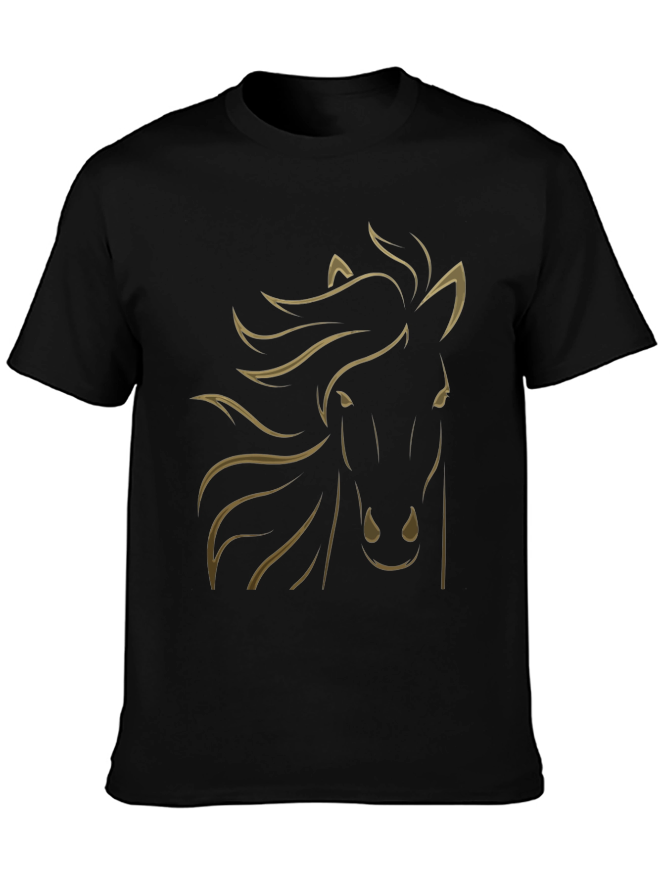 Black Horse Graphic Tee - Stylish Mens T-Shirt