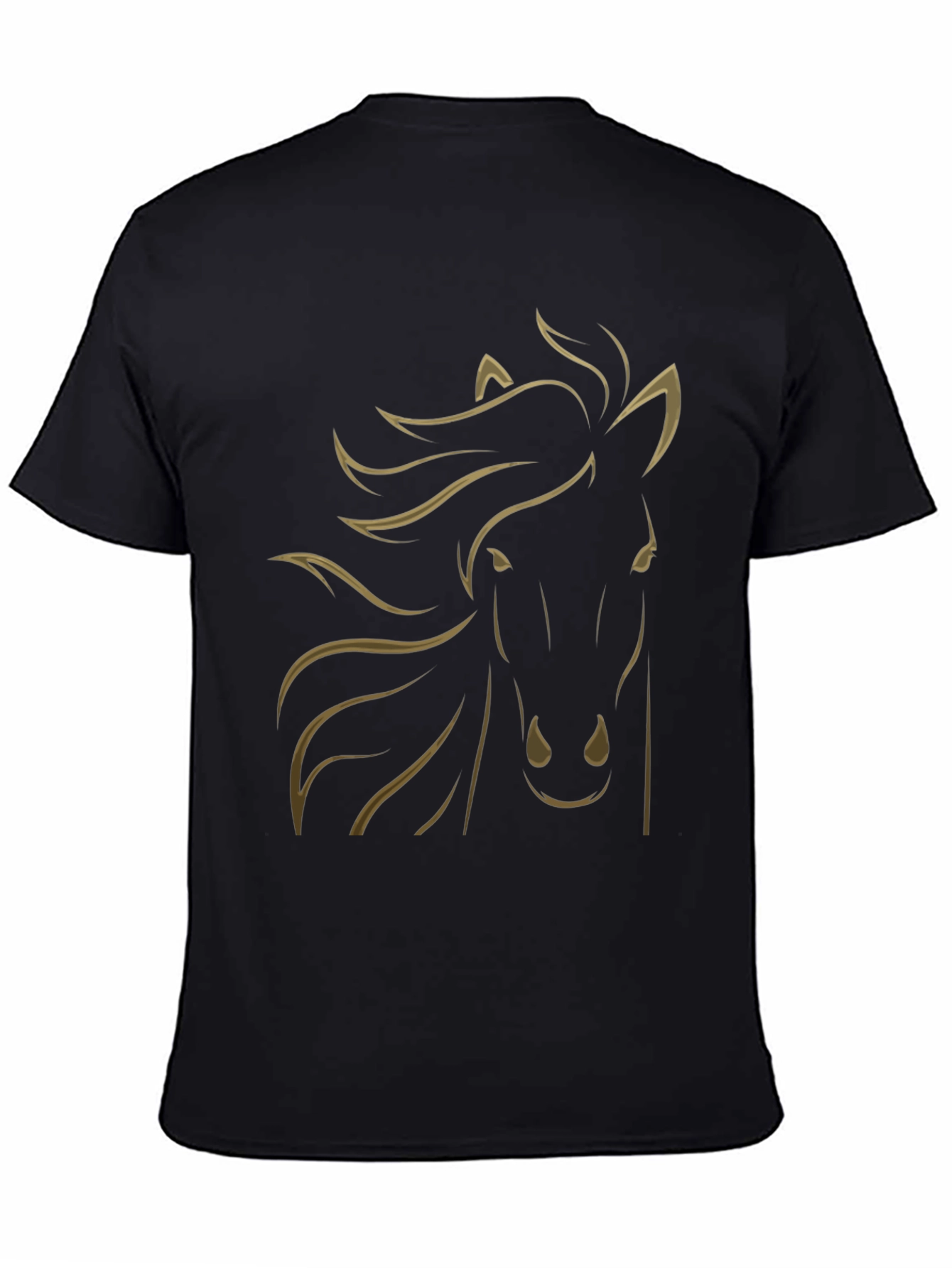 Black Horse Graphic Tee - Stylish Mens T-Shirt