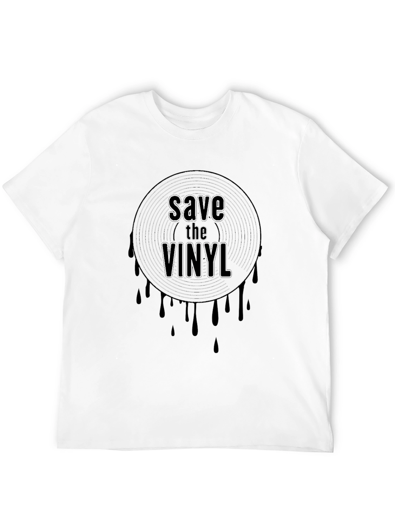 Save the Vinyl Graphic Black T-Shirt