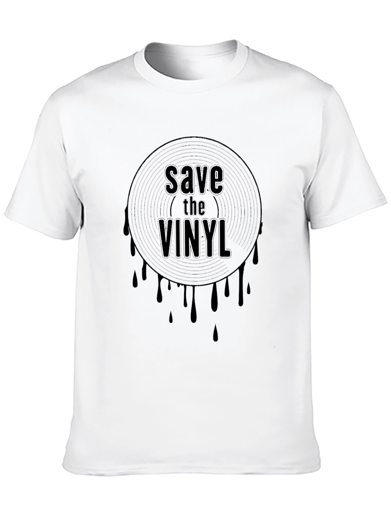 Save the Vinyl Graphic Black T-Shirt