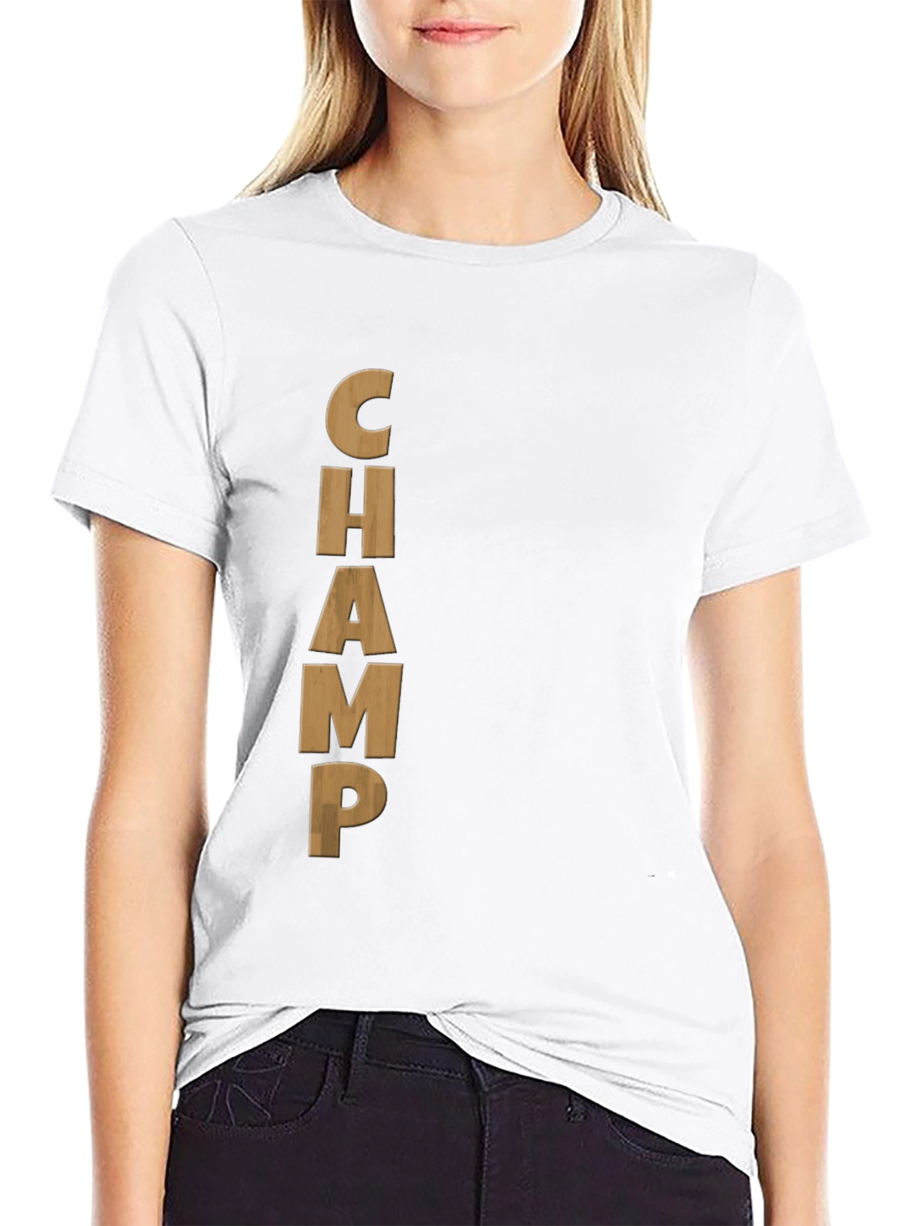 Black CHAMP Graphic Tee - Mens Casual T-Shirt