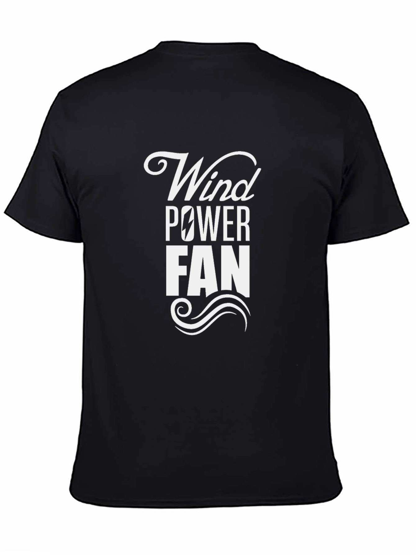 Wind Power Fan Black T-Shirt