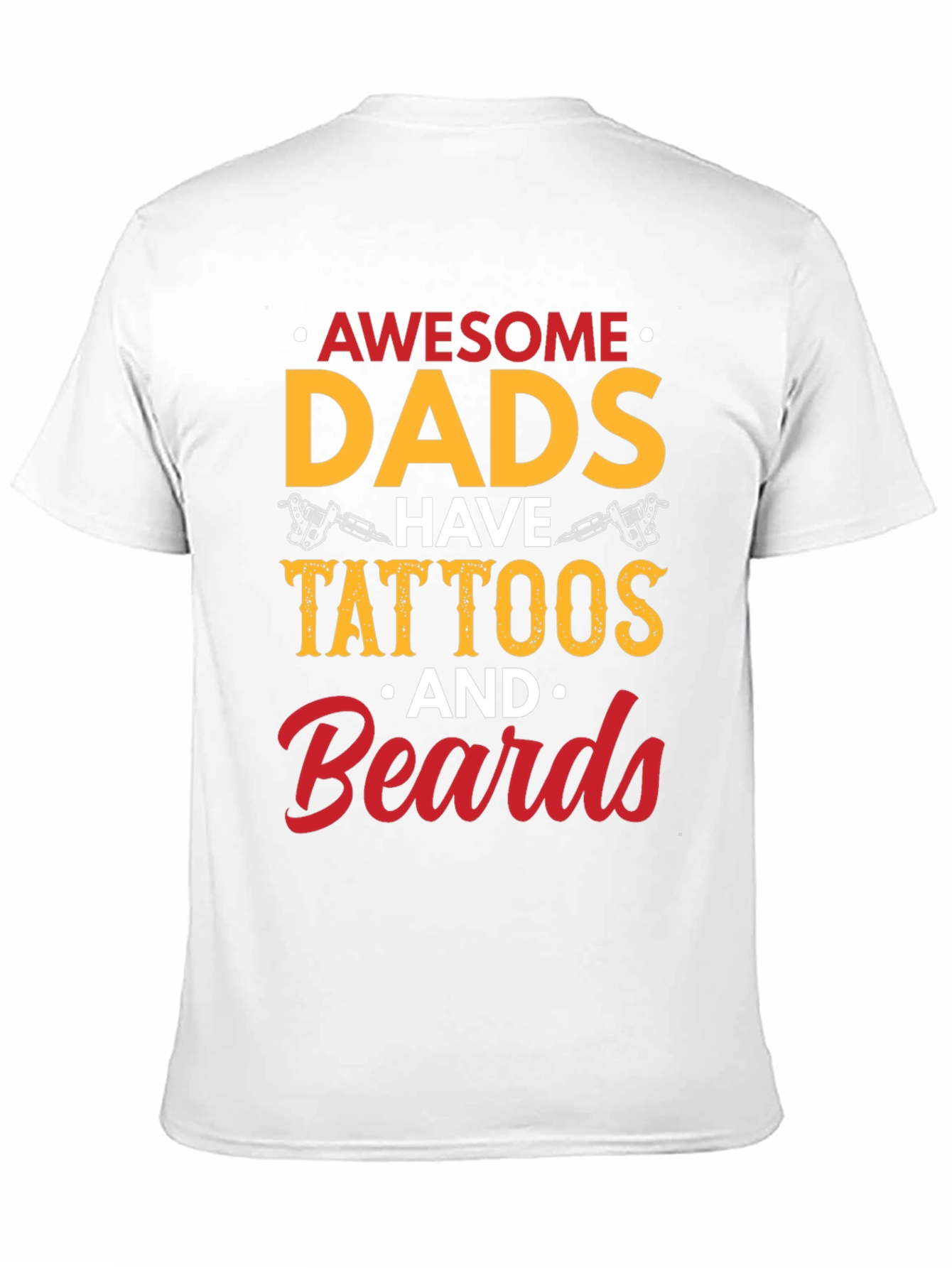 Awesome Dads Tattoos & Beards Black Graphic Tee