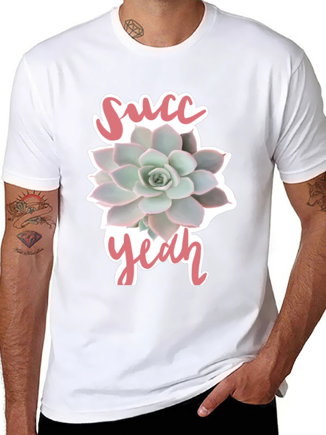 Succ Yeah! Graphic Tee - Trendy Plant Lover T-Shirt