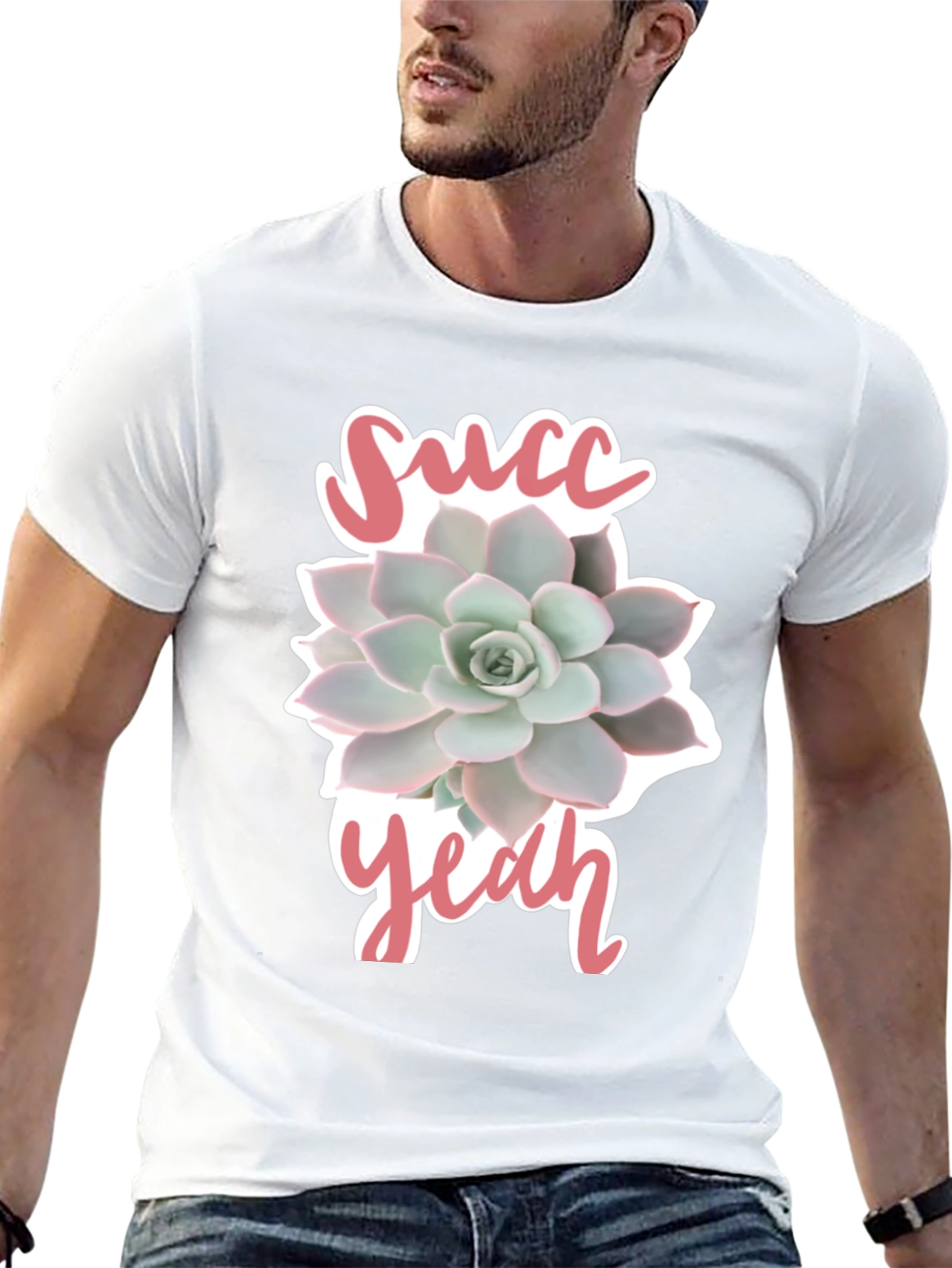 Succ Yeah! Graphic Tee - Trendy Plant Lover T-Shirt