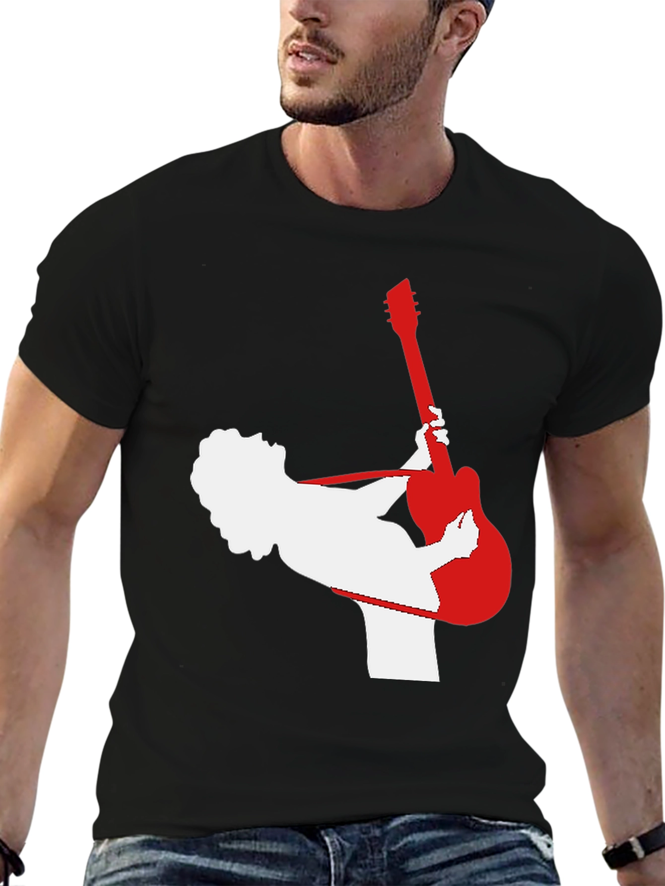 Rock Star Graphic Tee - Black Cotton Shirt