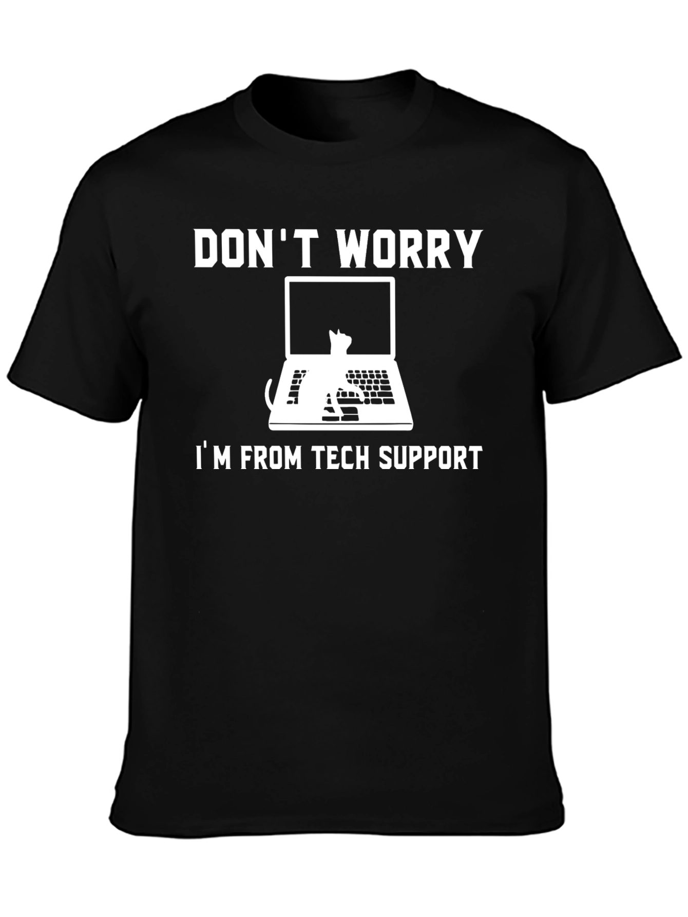 Tech Support Cat T-Shirt - Funny IT Gift
